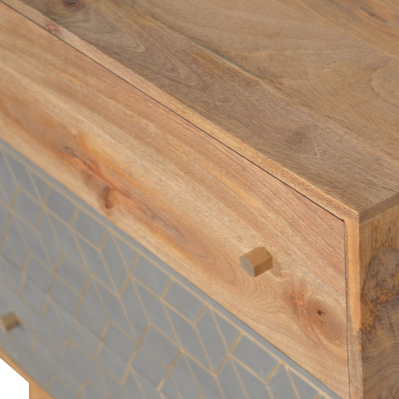 Cofre de madera maciza de cajones / Caja de incrustación de | Etsy