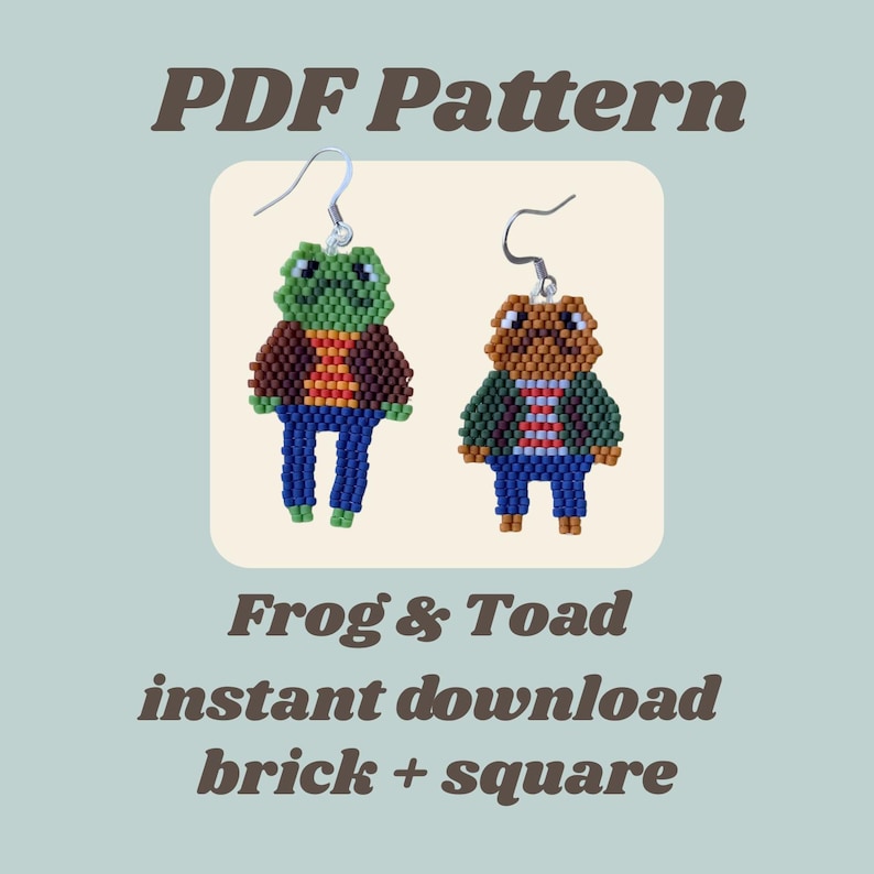 Toad Abode Patterns Frog and Toad Bead Pattern | Bead Pattern Bundle | Animal Bead Patterns ...