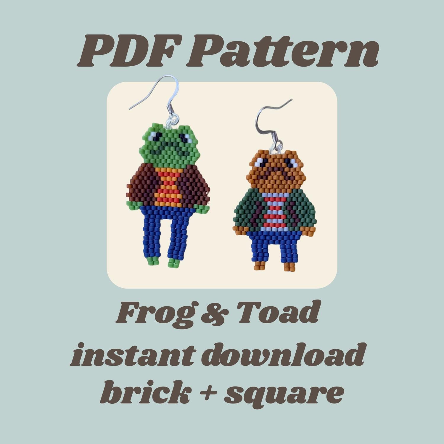 Frog and Toad Bead Pattern | Bead Pattern Bundle | Animal Bead Patterns ...