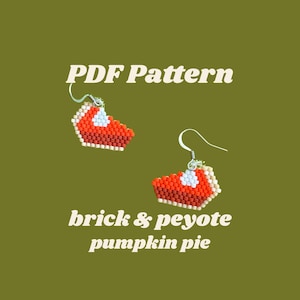 pumpkin pie bead pattern| fall bead patterns | thanksgiving bead patterns