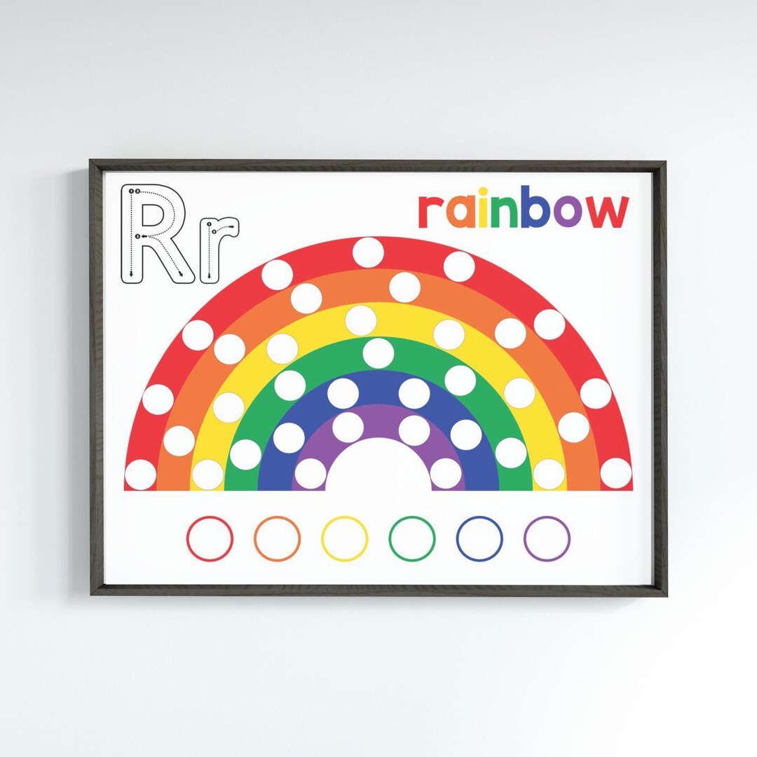 Rainbow Playdough Mat Rainbow Play Early Years Preschool Etsy