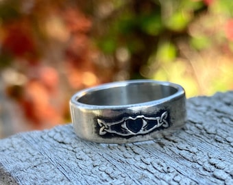 Fenian Claddagh Sterling Silver Ring Celtic Traditional Irish Jewelry Scottish Mens Jewelry Friendship Ring Wedding Band Celtic Design Etsy