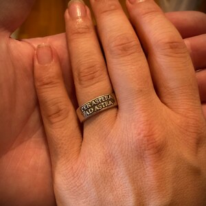 Per Aspera Ad Astra Ring - Through Hardships to the Stars Sterling ...