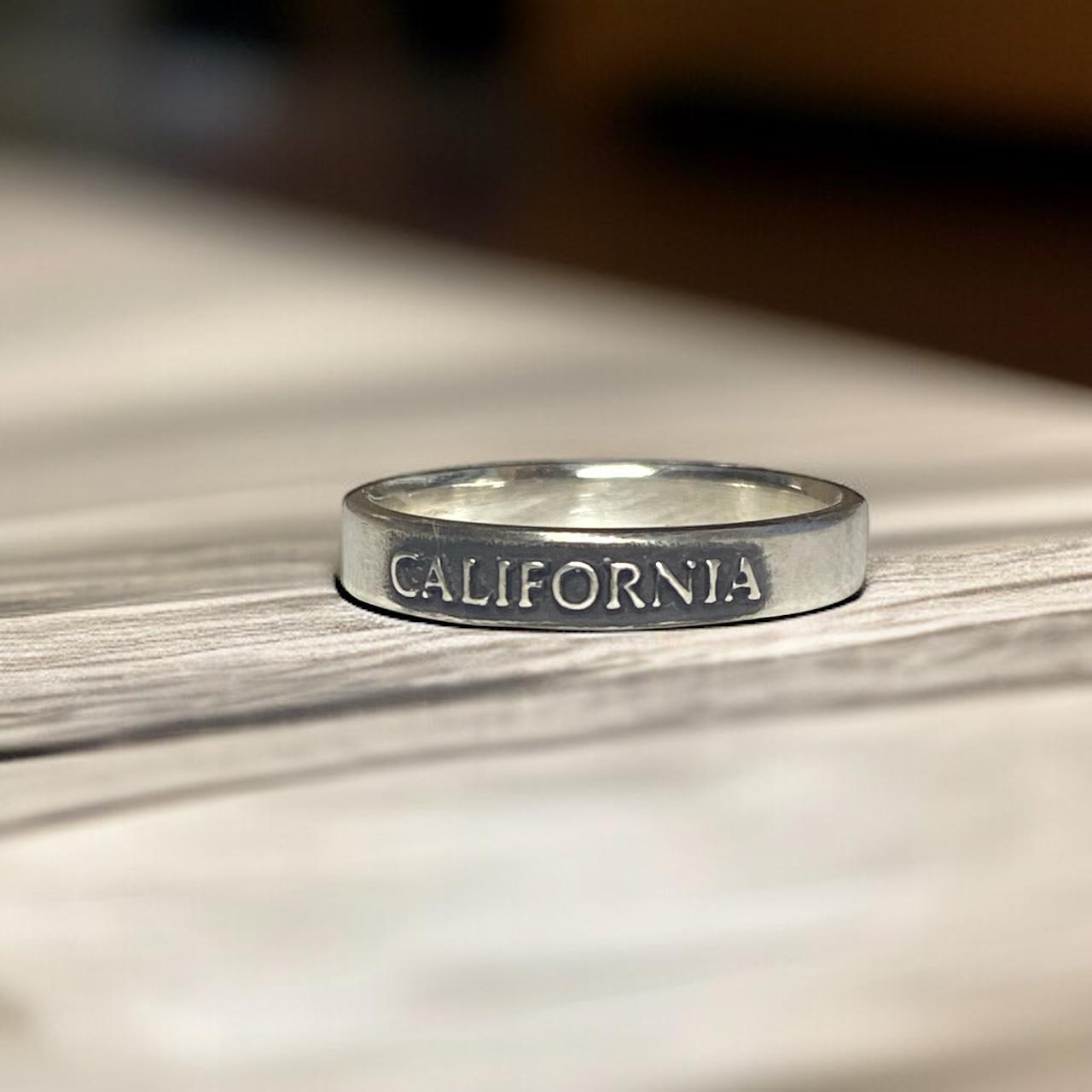 Womens California Ring – Solid Sterling Silver, Handmade in 