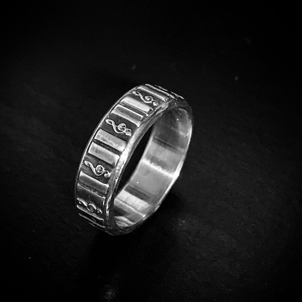 Music Ring Sterling Silver Music Lover Ring Gifts for Musician Drummer Gifts Guitar Player Ring Drummer Ring Piano Player