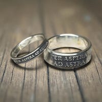 Per Aspera Ad Astra Ring - Through Hardships to the Stars Sterling ...