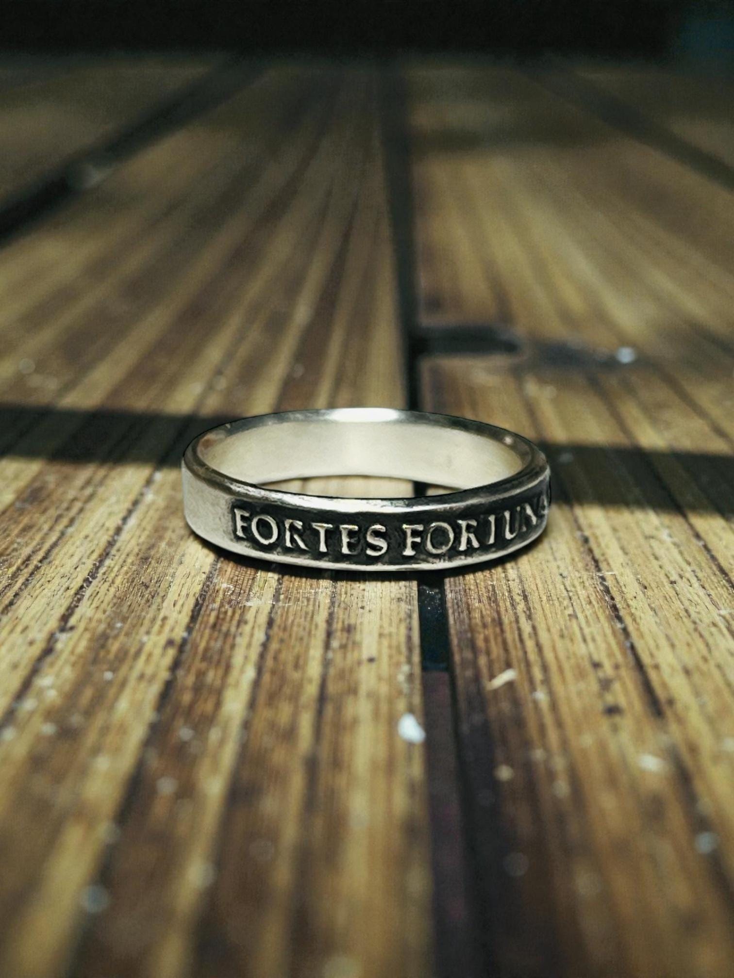 Fortes Fortuna Adiuvat Ring • Sterling Silver Women’s Ring • Fortune ...