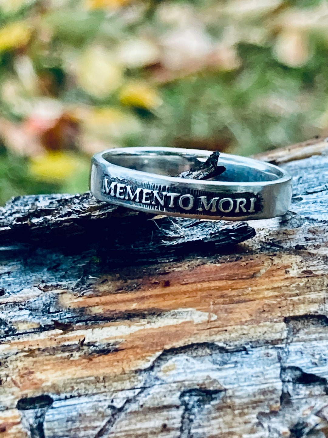 Womens Memento Mori Sterling Silver Ring Remember Jewelry