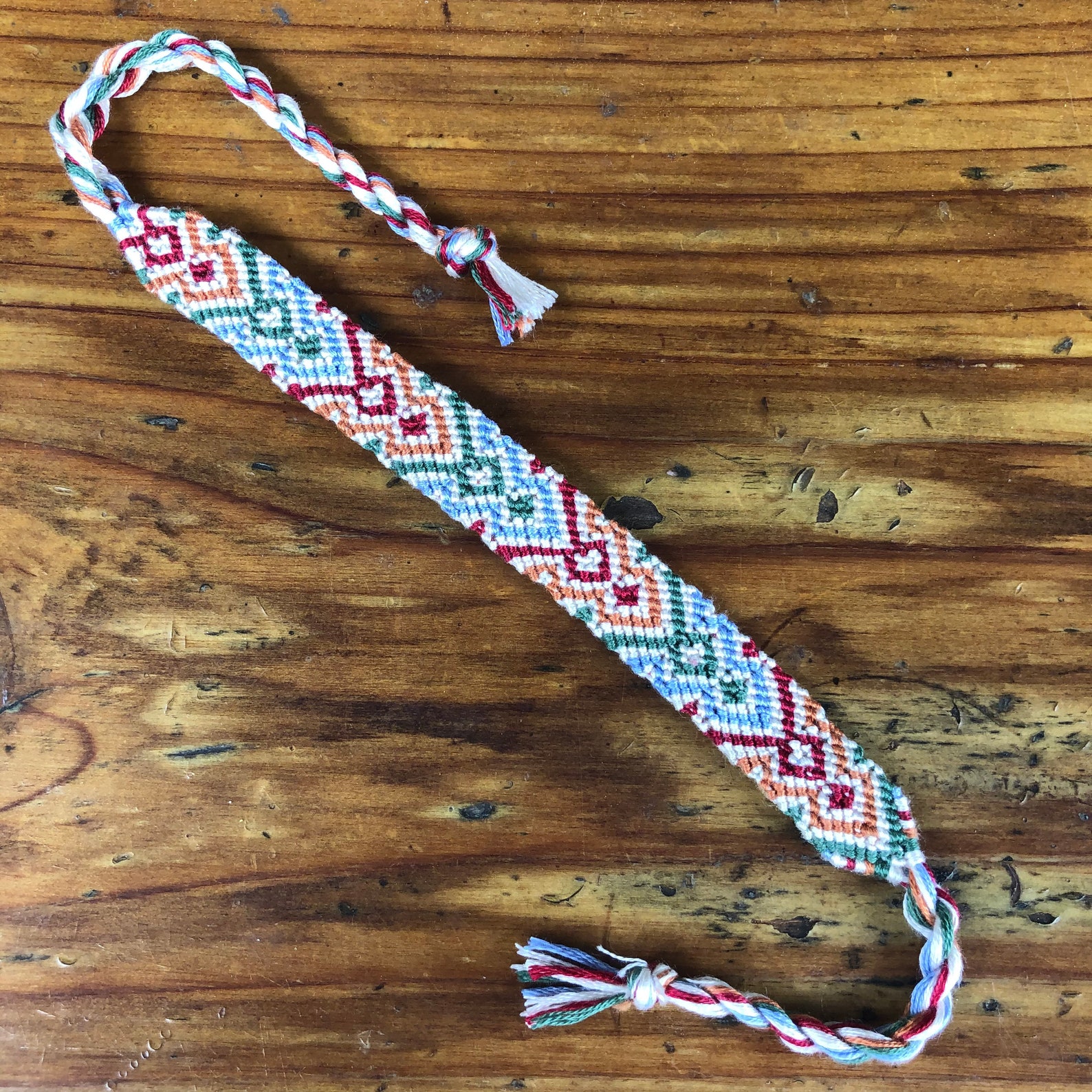 Mushroom garden knotted friendship bracelet Etsy