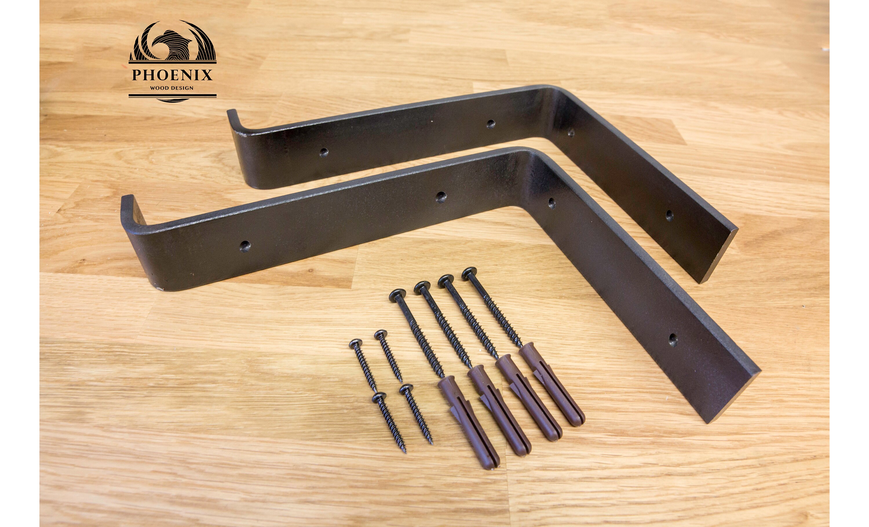 Metal Shelf Bracket Rustic Industrial Steel 20cm Etsy