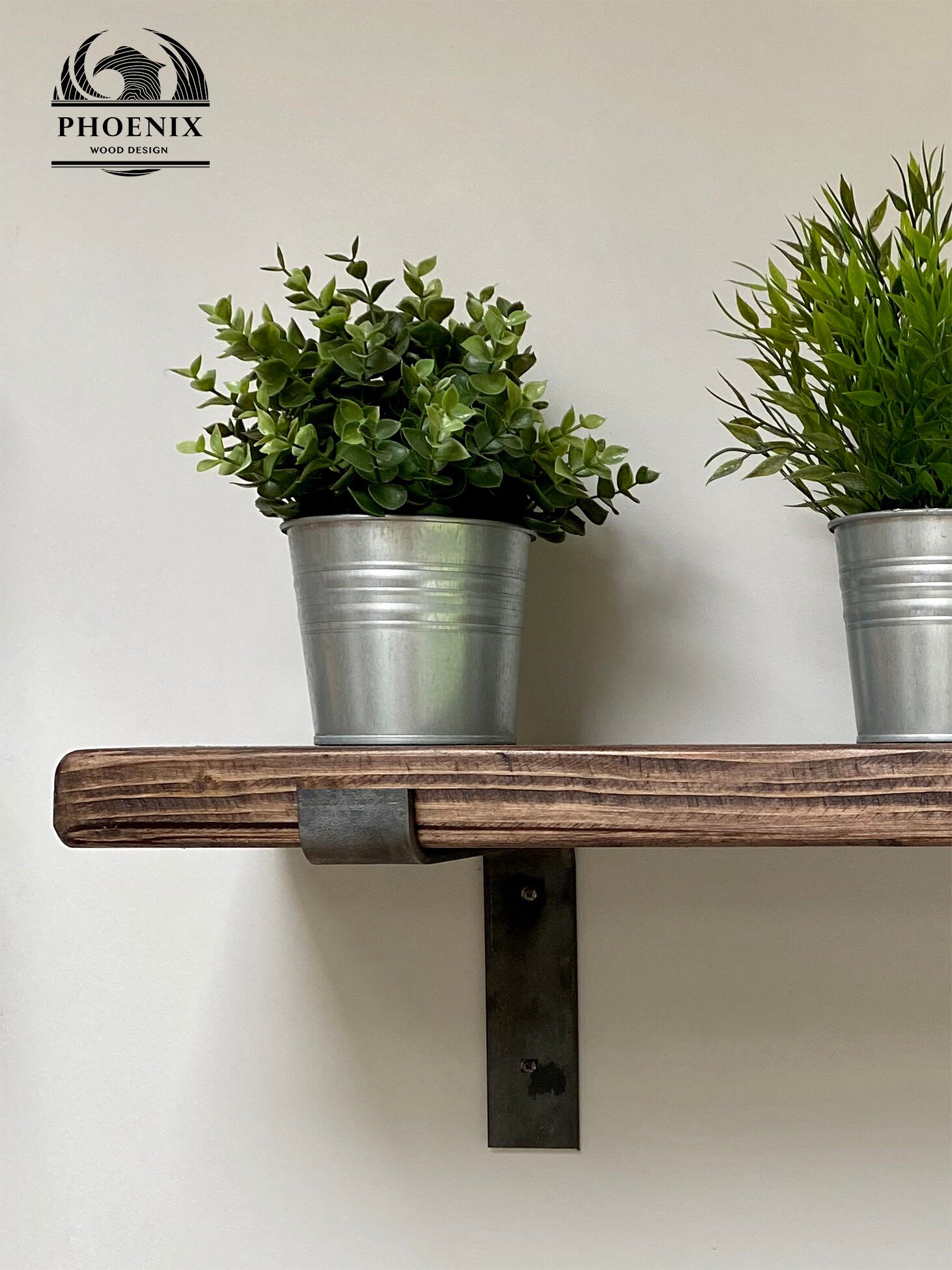 Metal Shelf Bracket Rustic Industrial Steel 20cm Etsy