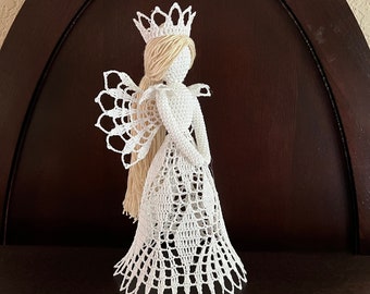 Crocheted Christmas Angel Tree Topper Pattern (PDF Download)