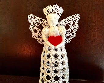 Crochet Angel with Heart Pattern: PDF Instructions
