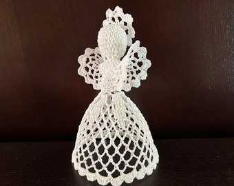 Patrón de ángel navideño de crochet: Adorno de 15 cm (patrón PDF)