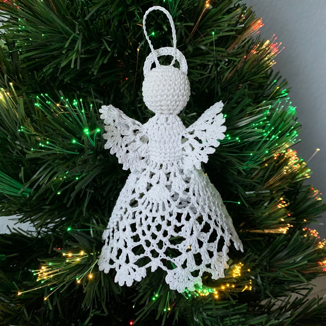 Pattern Christmas Angel PDF Ornament, Décor, Gift Bridal, Wedding, Birthday, Christening, Baptism Gift, Handmade Crocheted Vintage