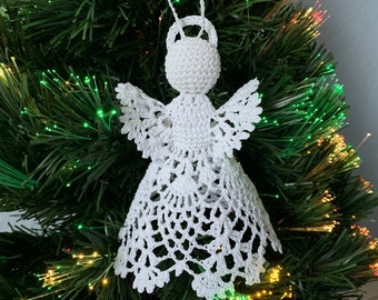 Crochet Angel Pattern: Christmas Ornament, Small Tree Topper, Decor (PDF Download)