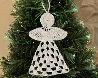 Pattern PDF Flat 2-Dimentional Angel How to Crochet Easy Tutorial Christmas Decor Christening Baptism Birthday Wedding Gift Vintage DIY