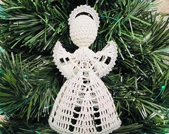 PDF Pattern Angel Crochet Christmas Ornament Decor Gift Vintage Traditional DIY