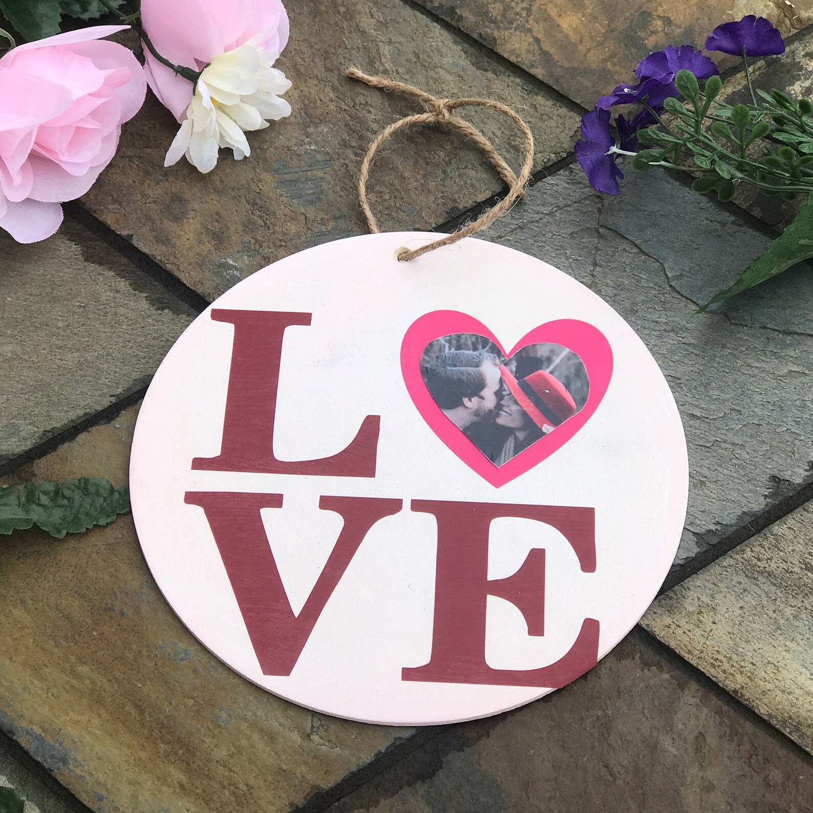 Valentine's Day SignsHangableWoodenCircleSold in Sets Etsy