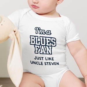 Baby Romper & Toddler Tee Personalised | AFL Carlton Blues Inspired Fan Gift | Custom Name Design for Newborn or Toddler | Footy Gift
