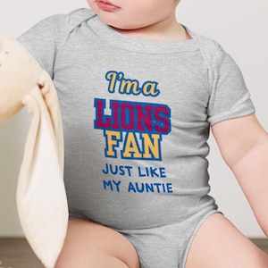 Baby Romper & Toddler Tee Personalised | AFL Brisbane Lions Inspired Fan Gift | Custom Name Design for Newborn or Toddler | Footy Gift