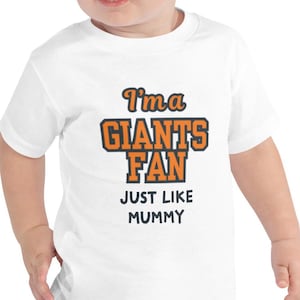 Baby Romper & Toddler Tee Personalised | AFL GWS Giants Inspired Fan Gift | Custom Name Design for Newborn or Toddler | Footy Gift