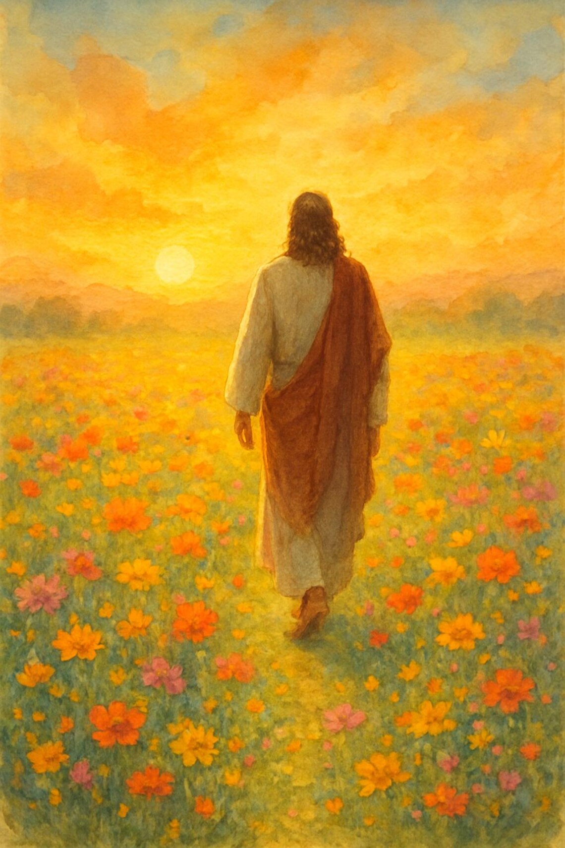 Jesus Spring Jpg Jesus Wildflowers Digital File - Etsy