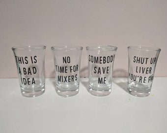 Funny Shot Glass Etsy