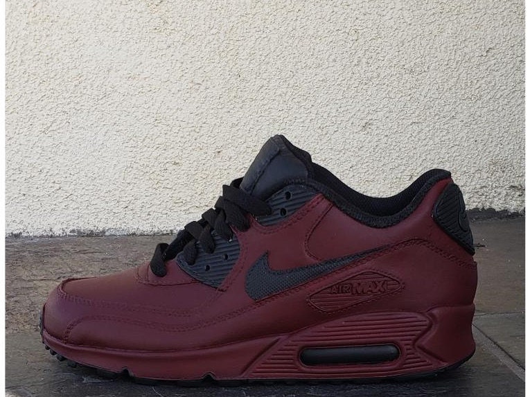 Burgundy Nike Air Max 90 Sneakers | Etsy