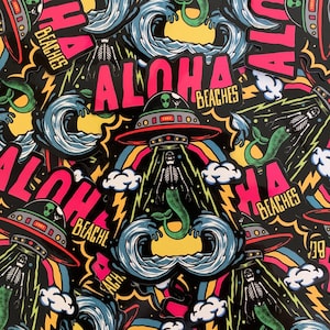 Aloha Beaches Sticker - Mermaid - Sticker for your Laptop, Water bottle, Hydro flask, Journal, Notepad, Phone case - UFO - Alien - Skeleton