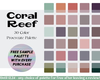 Coral Reef Procreate Color Palette / Instant Download / Digital / Procreate Swatches / ipad Procreate App