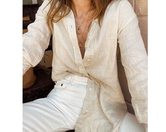 womens linen shirts online