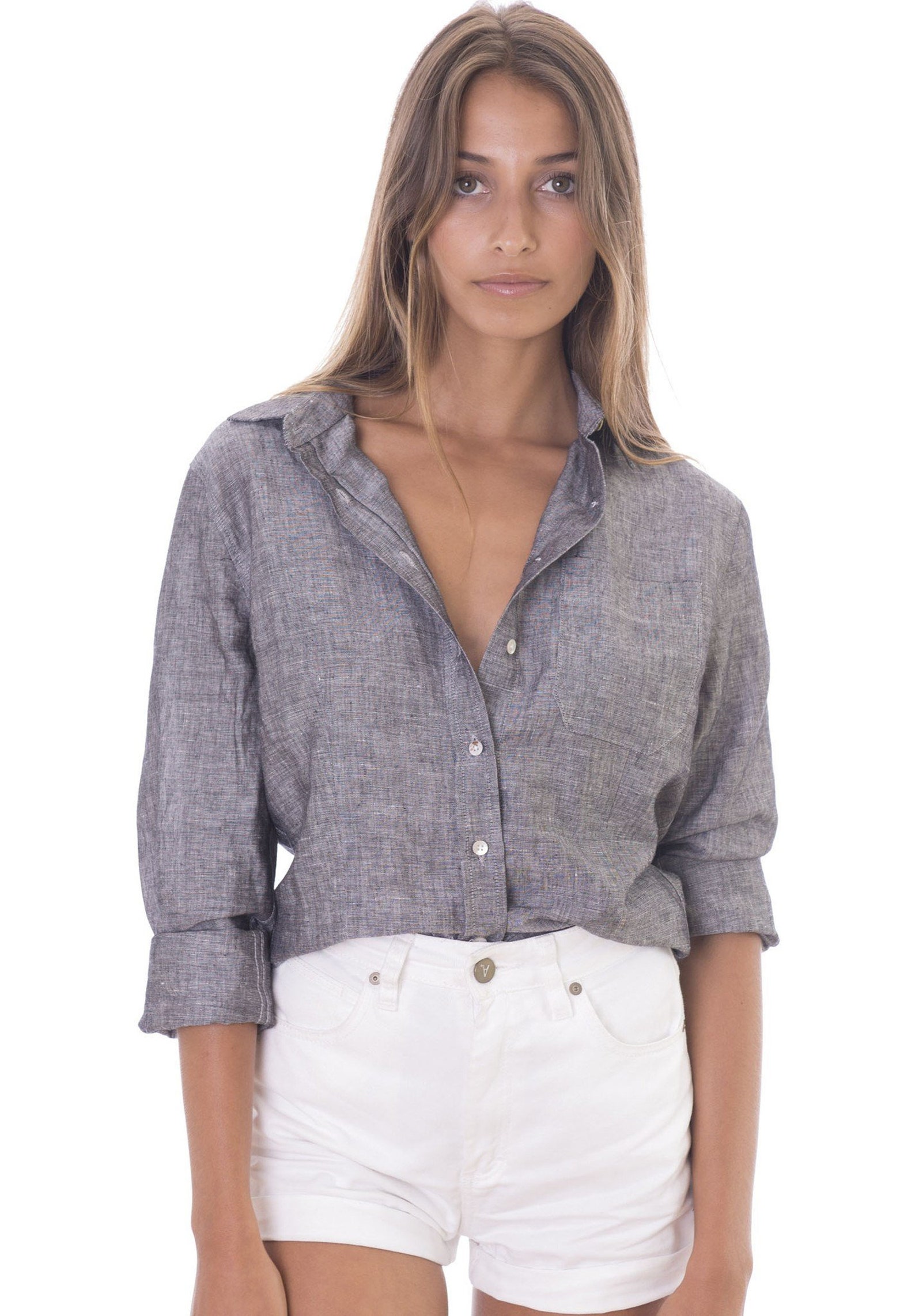 Linen Shirt Women Linen Top Black Linen Shirt Linen Blouse Etsy