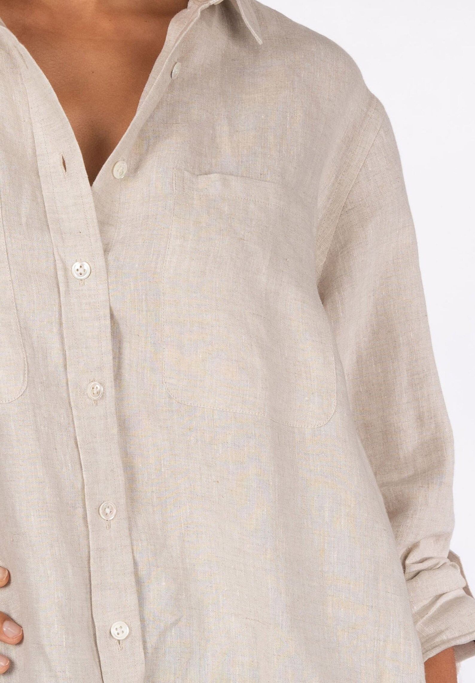 Oversized Linen Shirt for Women Natural Oat Loose Button Down Etsy