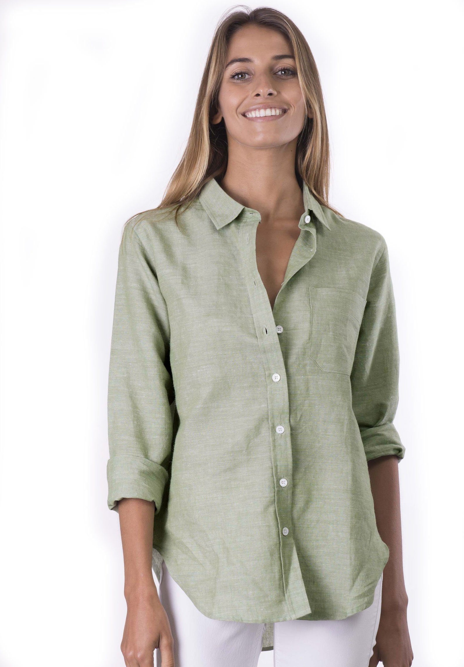 orange striped shirt