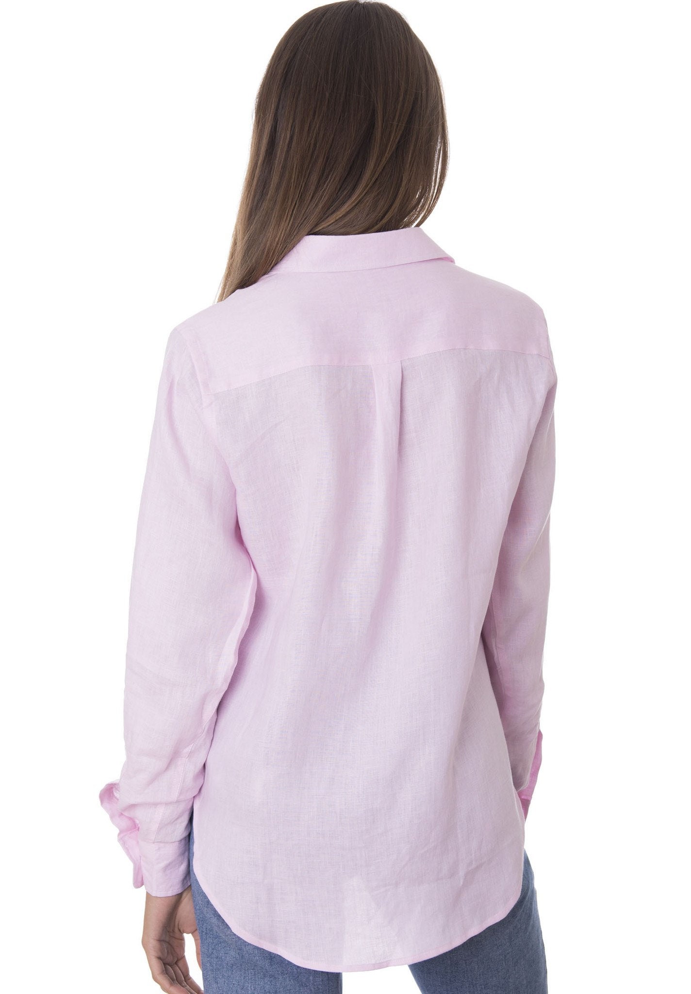 Linen Shirt Women Pink Linen Shirt Linen shirt linen button Etsy