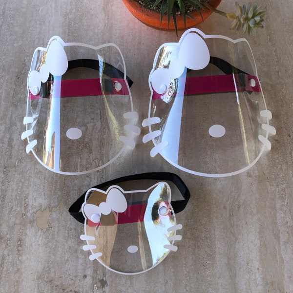 Cat Face Shield- Kitty Face Shield - Clear Face Shield - Cute Face Shield - Anti Splash- Durable - PPE