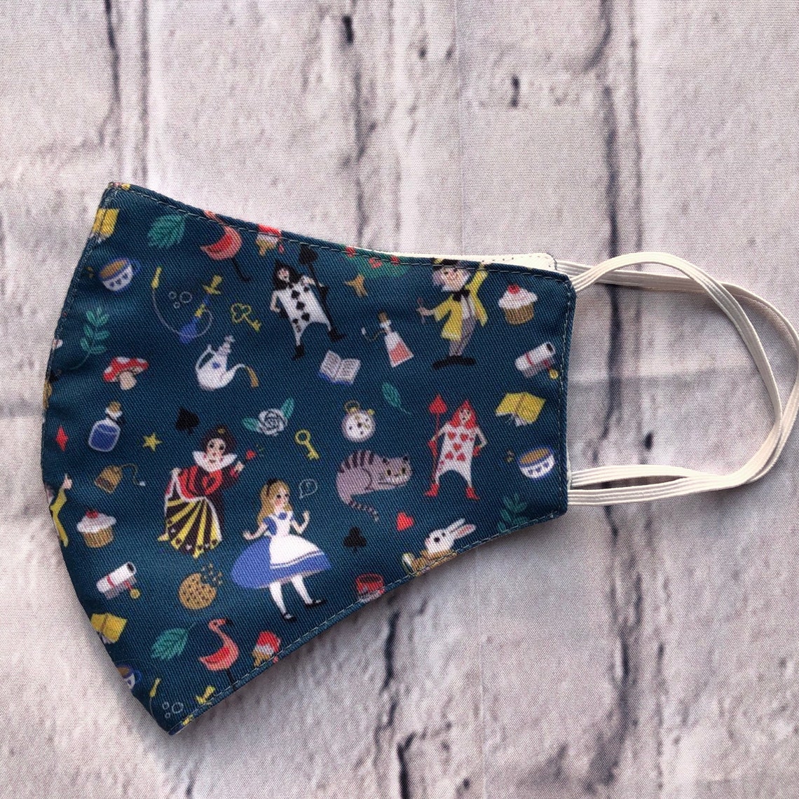 Alice in Wonderland Face Mask Disney Cotton Face Mask Cotton Etsy