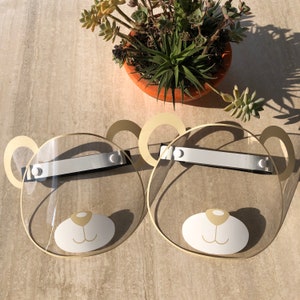Teddy Bear Face Shield- Bear Face Shield - Face Shield- Clear Face Shield - Cute Face Shield - Anti Splash- Durable - PPE