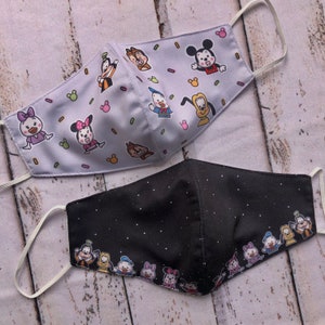 Mickey Mouse Mask, Mickey Mask, Minnie Mouse Mask, Mickey and Friends Face Mask, Disney Cotton Face Mask, Adjustable Cotton Face Mask, Soft