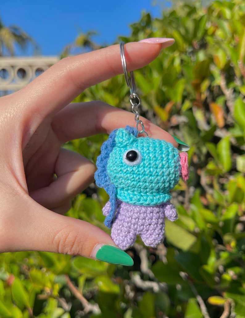 Bts Keychain Bts Charm Crochet Bts Keychain Bts Merch Army Etsy