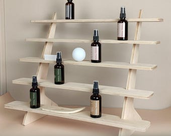 Wood Display Rack, Craft Show Display, Retail Shelf, Craft Fair Stand, Soap Display Stand, Wood Display Stand, Fragrance Display Shelf