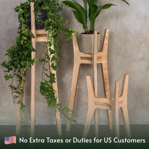 Wooden plant stand, Tall plant stand indoor from plywood, Mid century modern plant stand, Indoor plant stand from plywood, Small plant stand