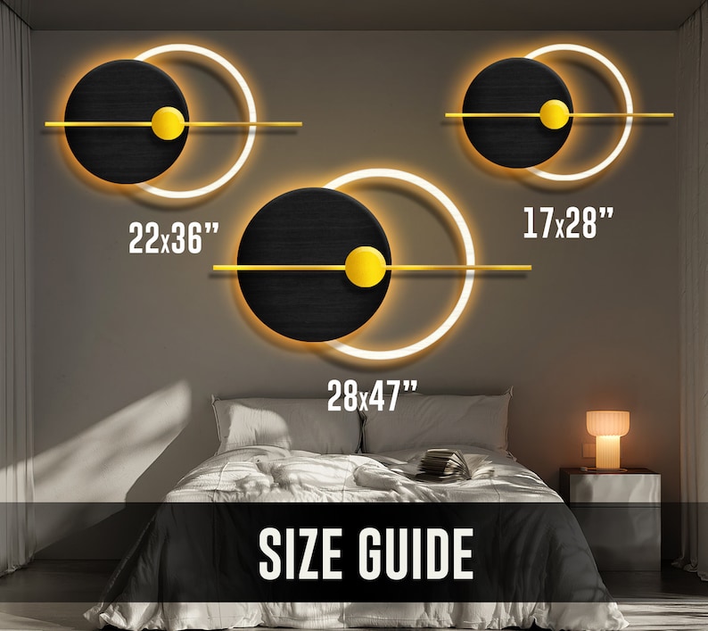 Light up Wall Decor Wood, Geometric Wood Wall Decor Living Room, Light