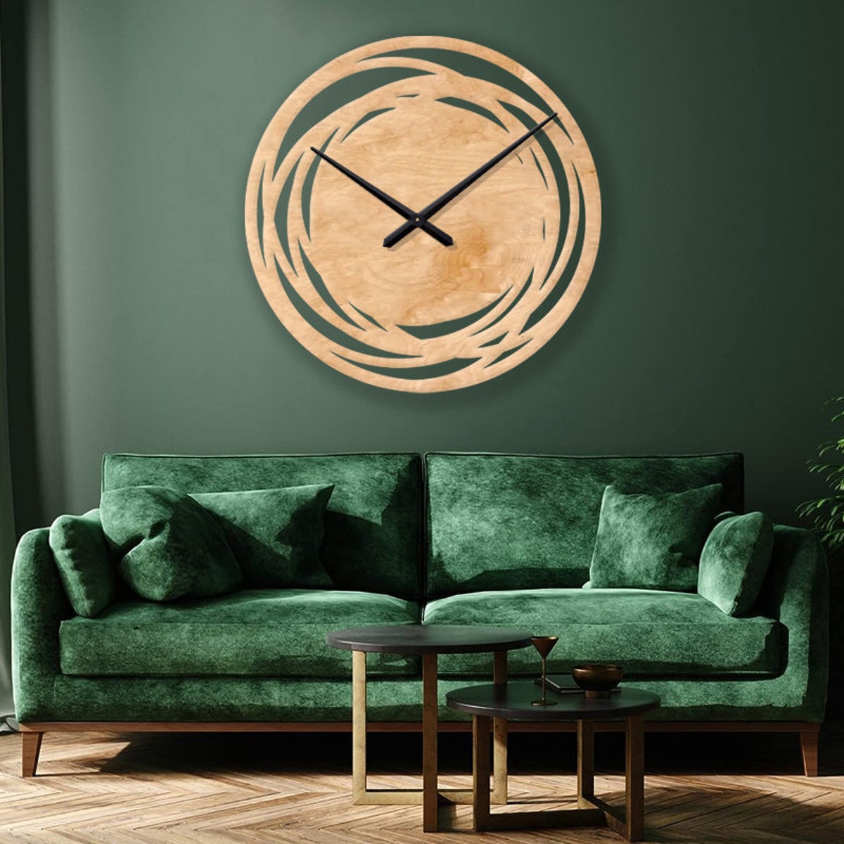 Unique Large Wall Clock, Minimalist Wooden Wall Clock Natural, Wood Wall Clock Large, Oversized Wall Clock, Living Room Clock Modern - Etsy