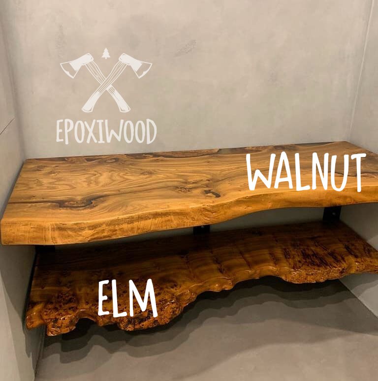 Live Edge Hanging Shelffloating Wood Shelflive Edge Floating Etsy