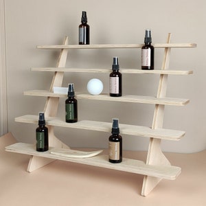 Wood Display Rack, Craft Show Display, Retail Shelf, Craft Fair Stand, Soap Display Stand, Wood Display Stand, Fragrance Display Shelf