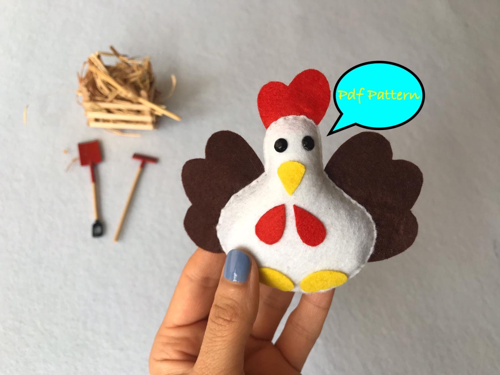 Pdf Pattern Felt Pattern Chicken Pattern Chicken Sewing - Etsy