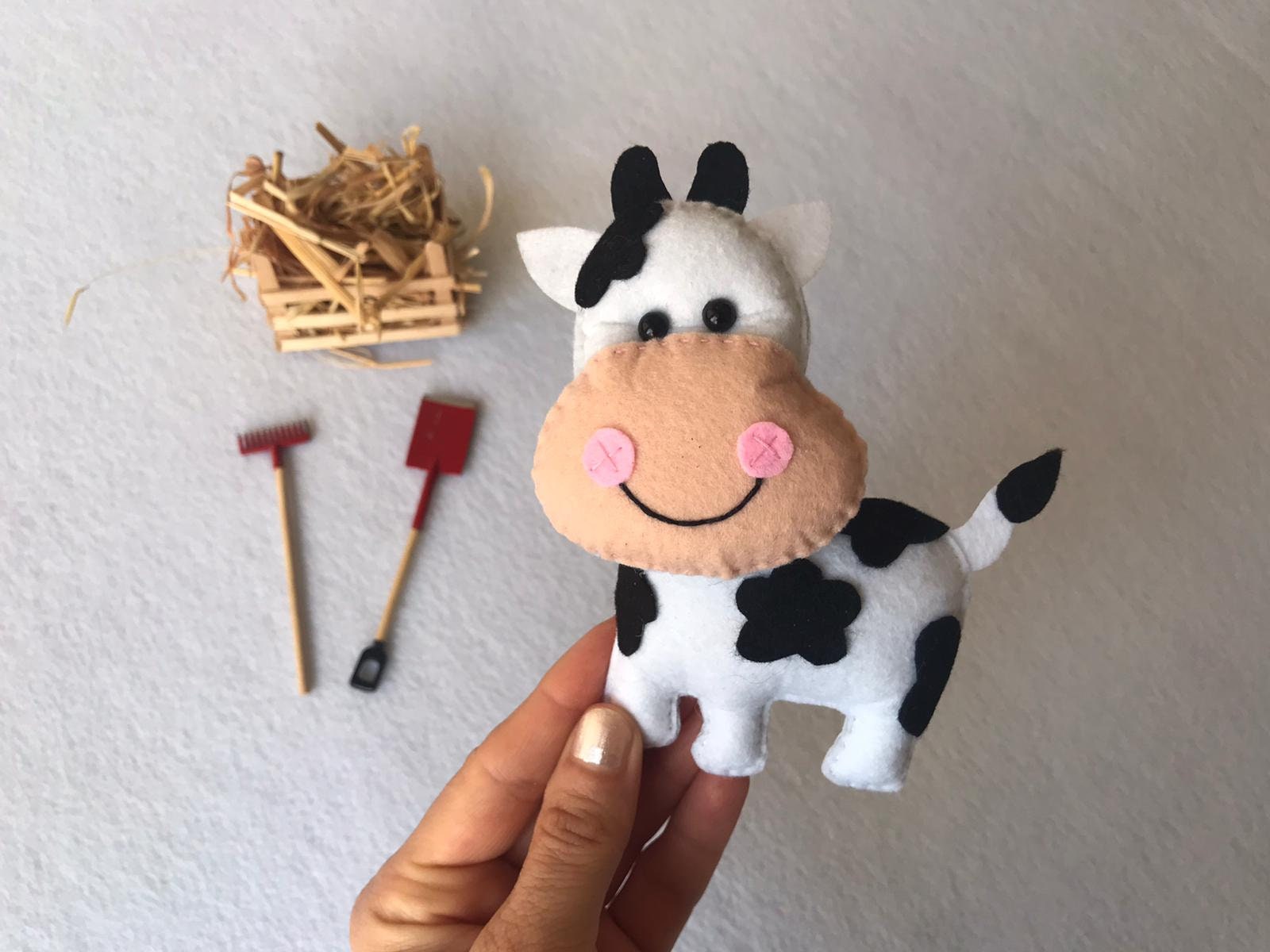 Pdf Pattern Felt Pattern Cow Pattern Cow Sewing Tutorial Etsy
