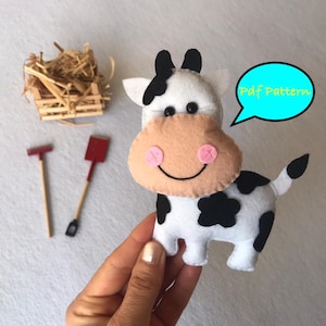 Felt Cow Sewing Pattern: DIY Plush Toy (PDF Pattern)